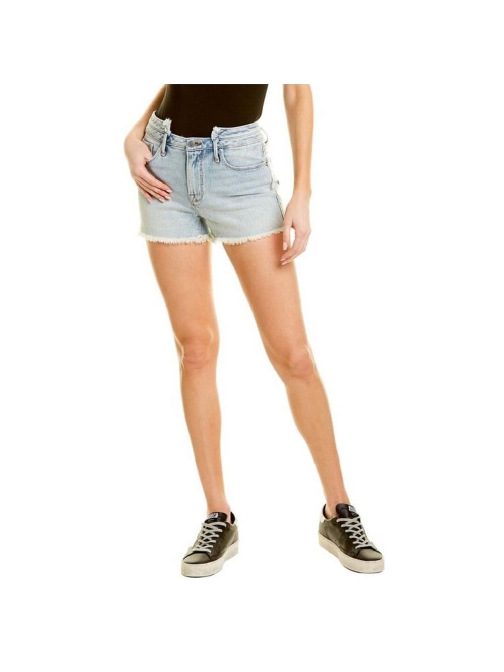 Good American Good Vintage Denim Raw Hem Shorts Size 2 NEW